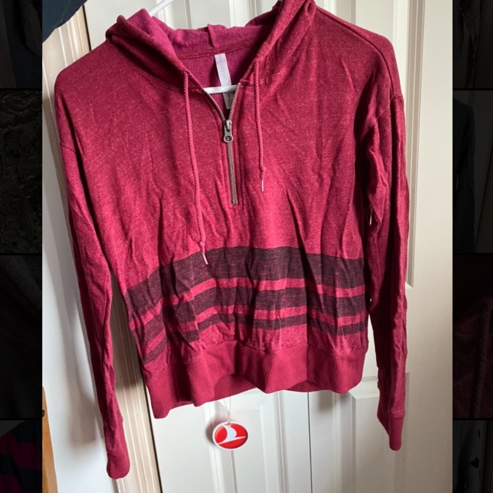 Dark red cropped hoodie - aeropostale